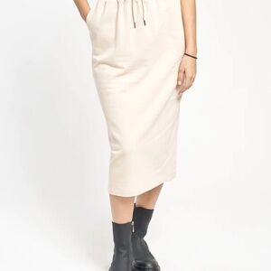 Grana Supima Tapioca Cotton Terry Maxi Skirt Size Medium